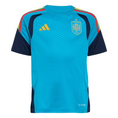 adidas Spain youth Tiro training jersey — 2026, Bold Aqua — front