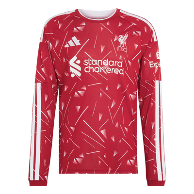 adidas Liverpool FC 26/27 home long sleeve jersey — active maroon — front