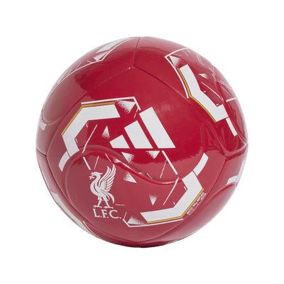 adidas Liverpool FC Home Club soccer ball — active maroon/white — front