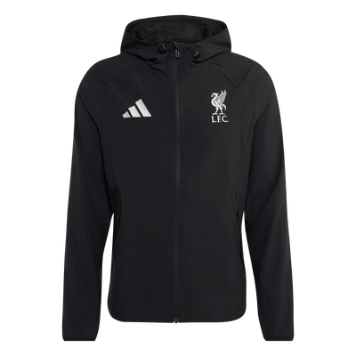 adidas Men's Liverpool FC Tiro Travel Full Zip Windbreaker - Black