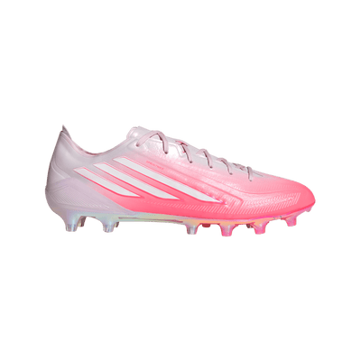 adidas Women's F50 Sparkfusion Elite FG/AG soccer cleats — Solar Turbo/Cloud White — lateral side view