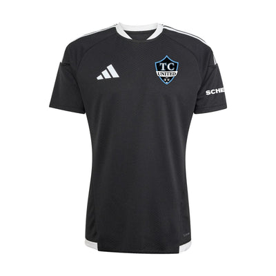 Tri-City United adidas Tiro 26 Competition home match jersey in black with TC United crest