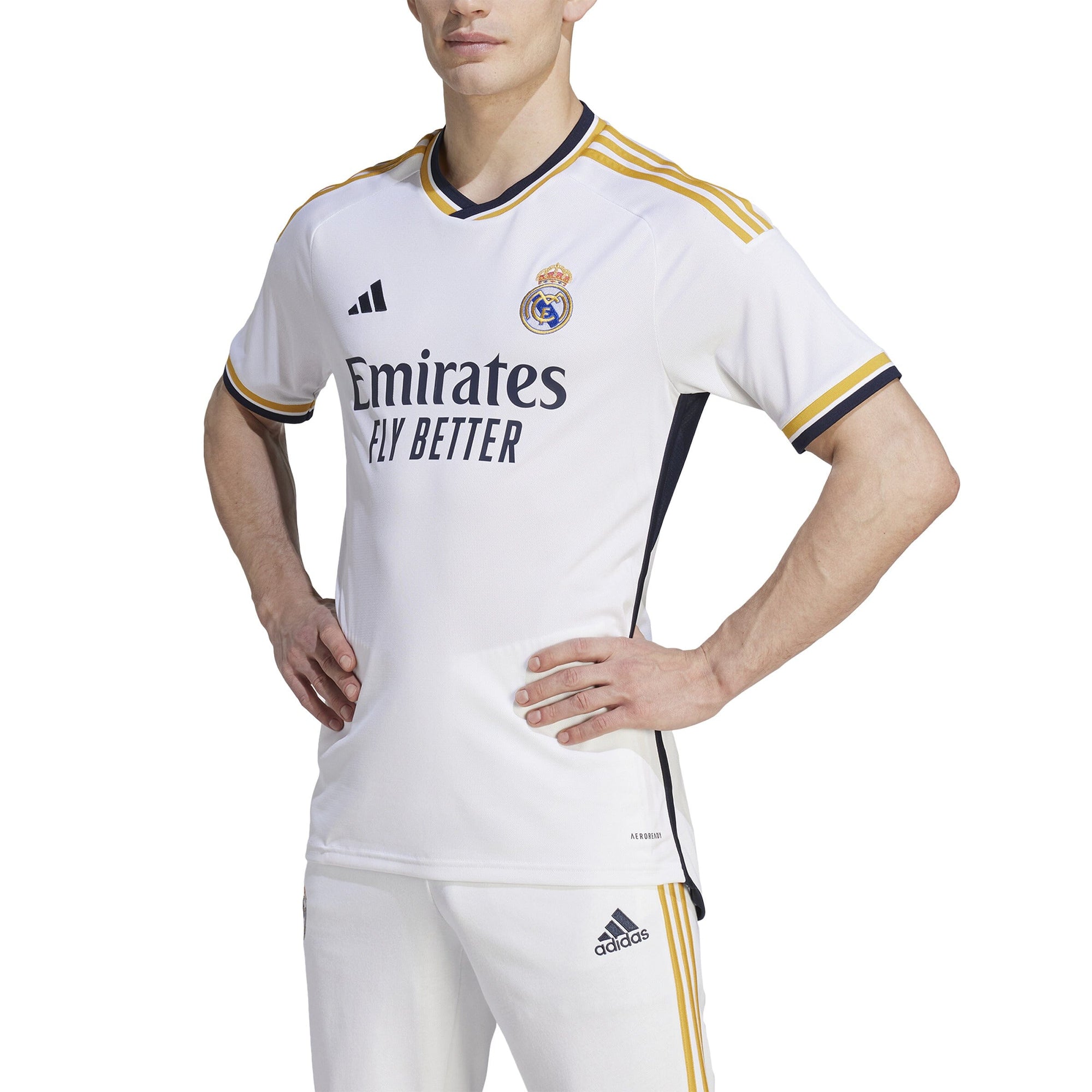 adidas Men's Real Madrid 2023/2024 Home Jersey | HR3796 Jersey Adidas Adult Small White 