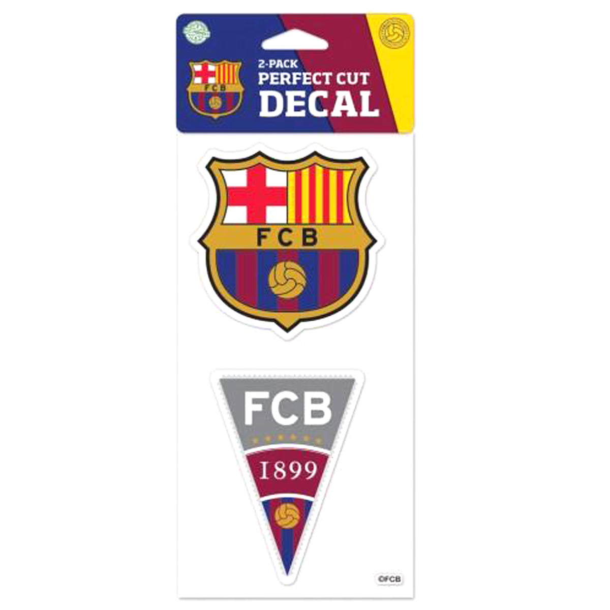 FC Barcelona Perfect Cut Decal Set of two 4"x4" Accessories WinCraft Clear 
