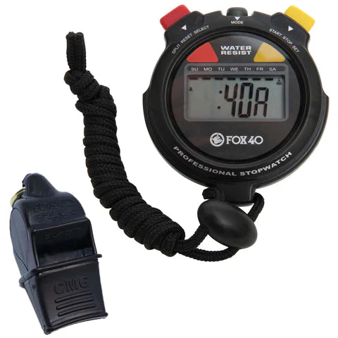 Does the 15A802 Fox 40 kit include a whistle and stopwatch?