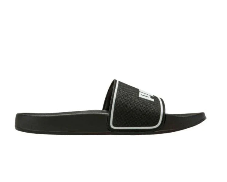 What is the material of the upper strap on the Puma Leadcat 2.0 Jr Slides?