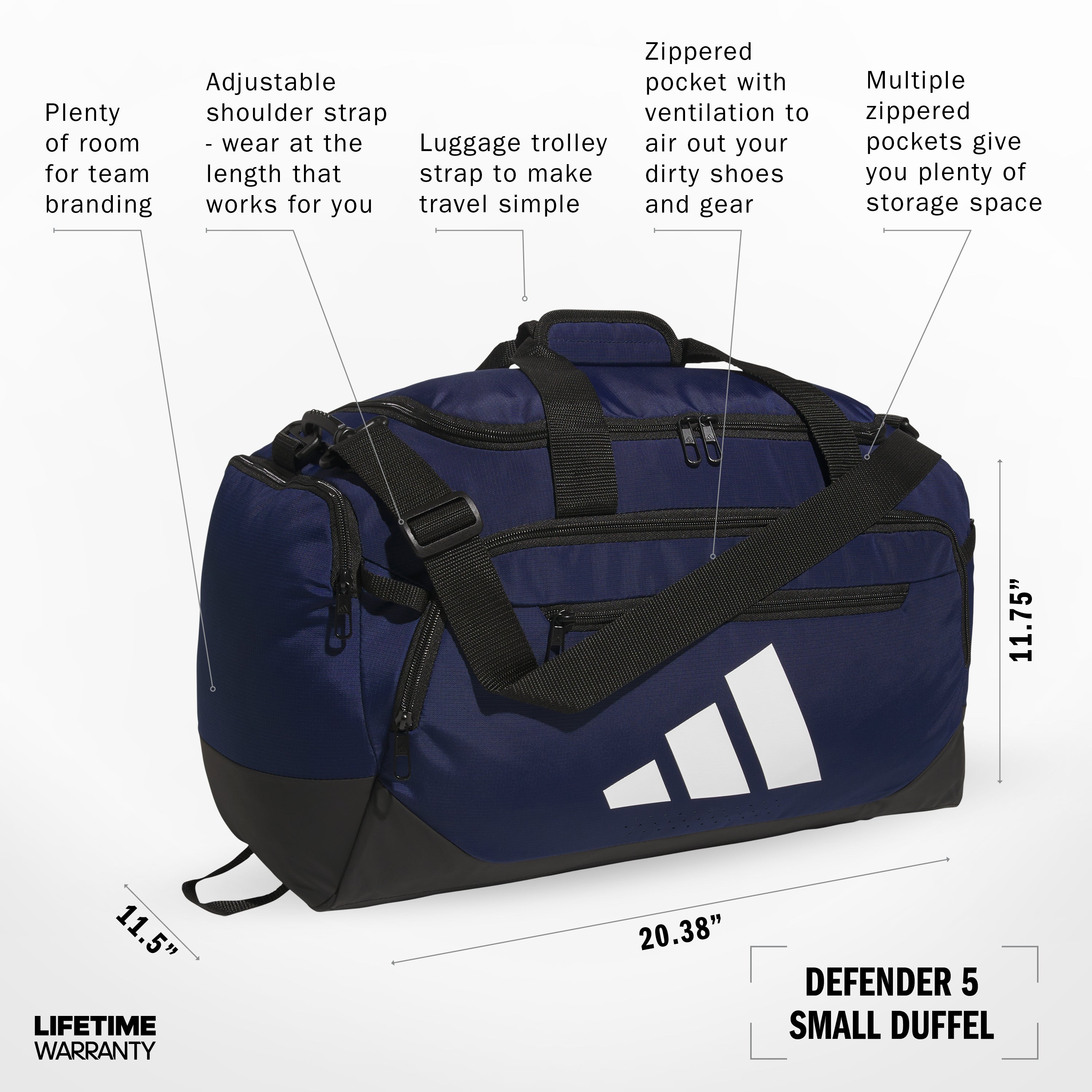 adidas travel duffel bag adidas Defender 5 Small Duffel Bag