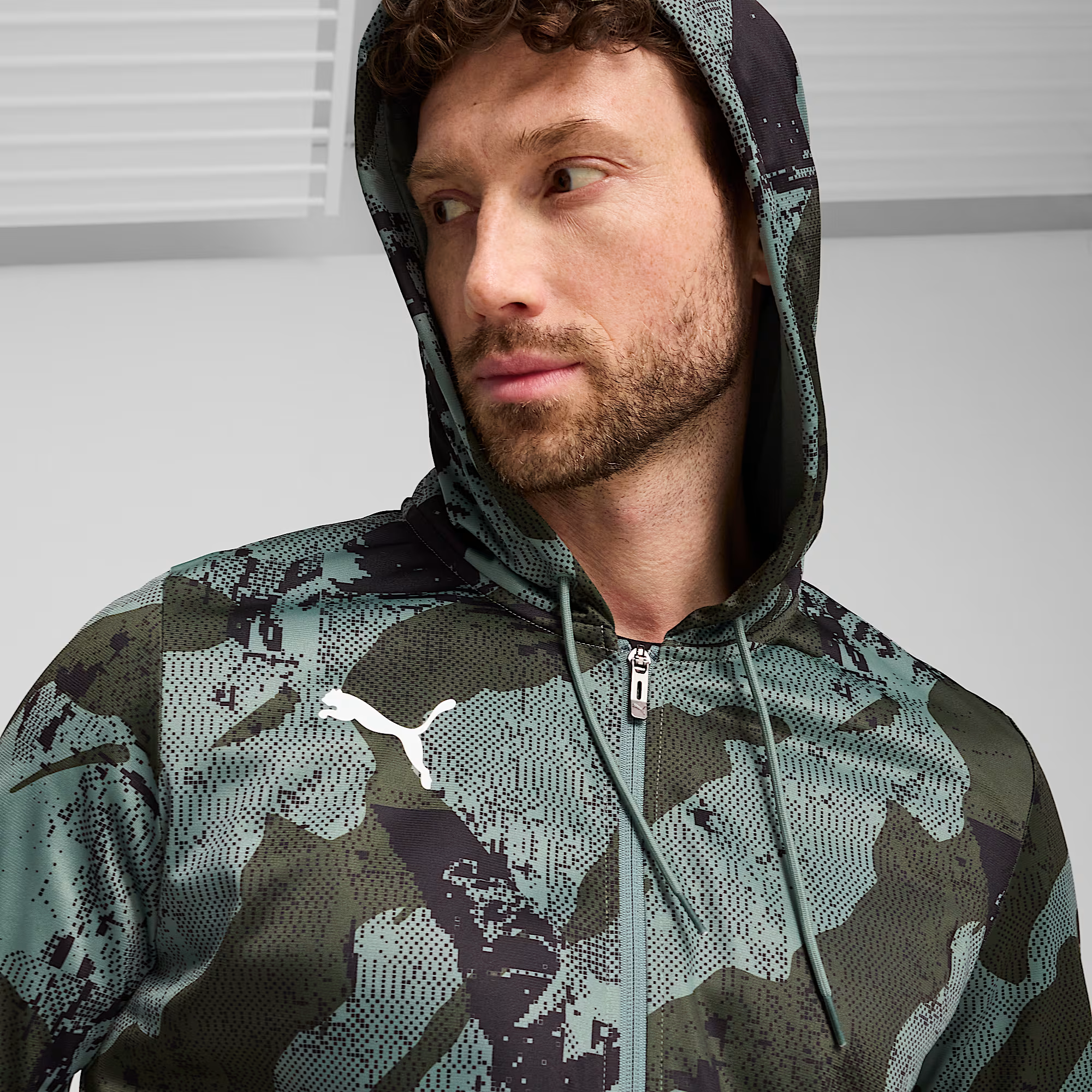 Puma Men's Individual Liga CAMO Full Zip Hoody | 65953601