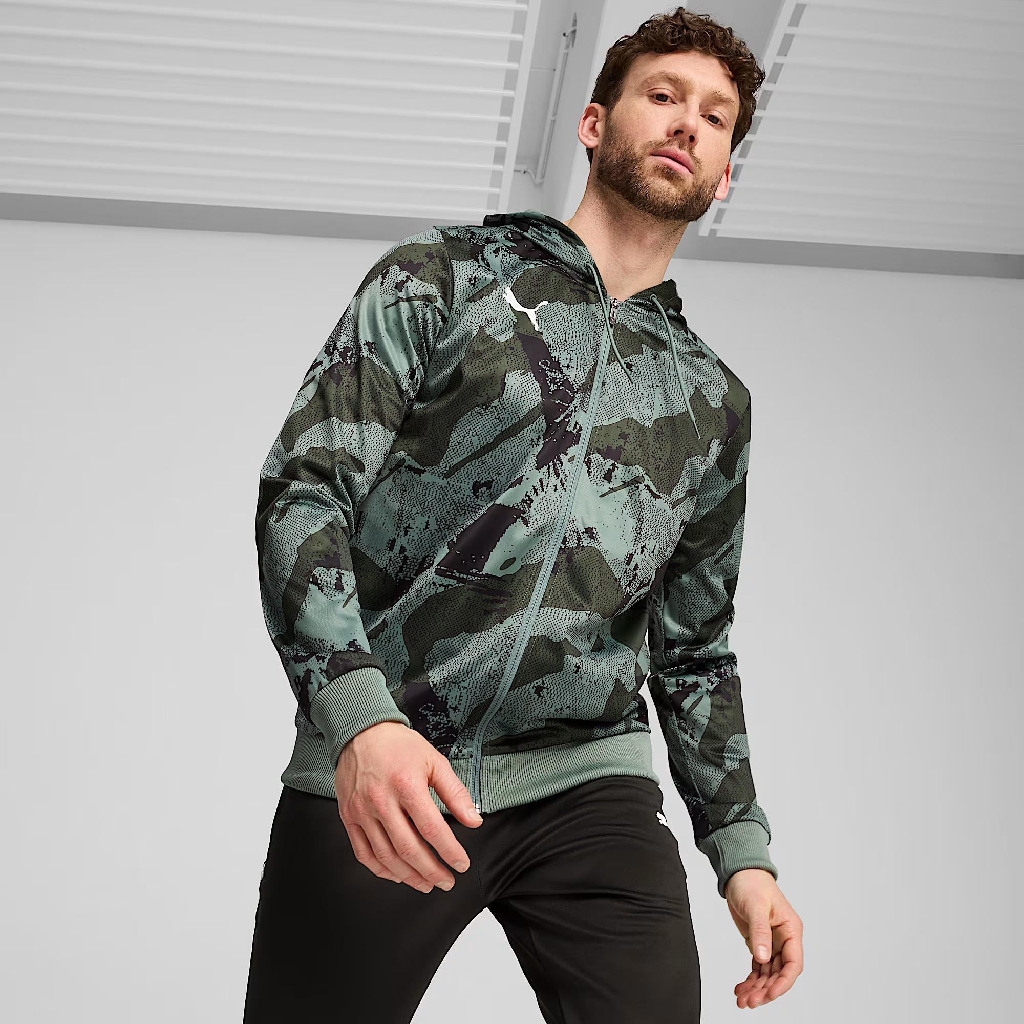 Puma Men's Individual Liga CAMO Full Zip Hoody | 65953601