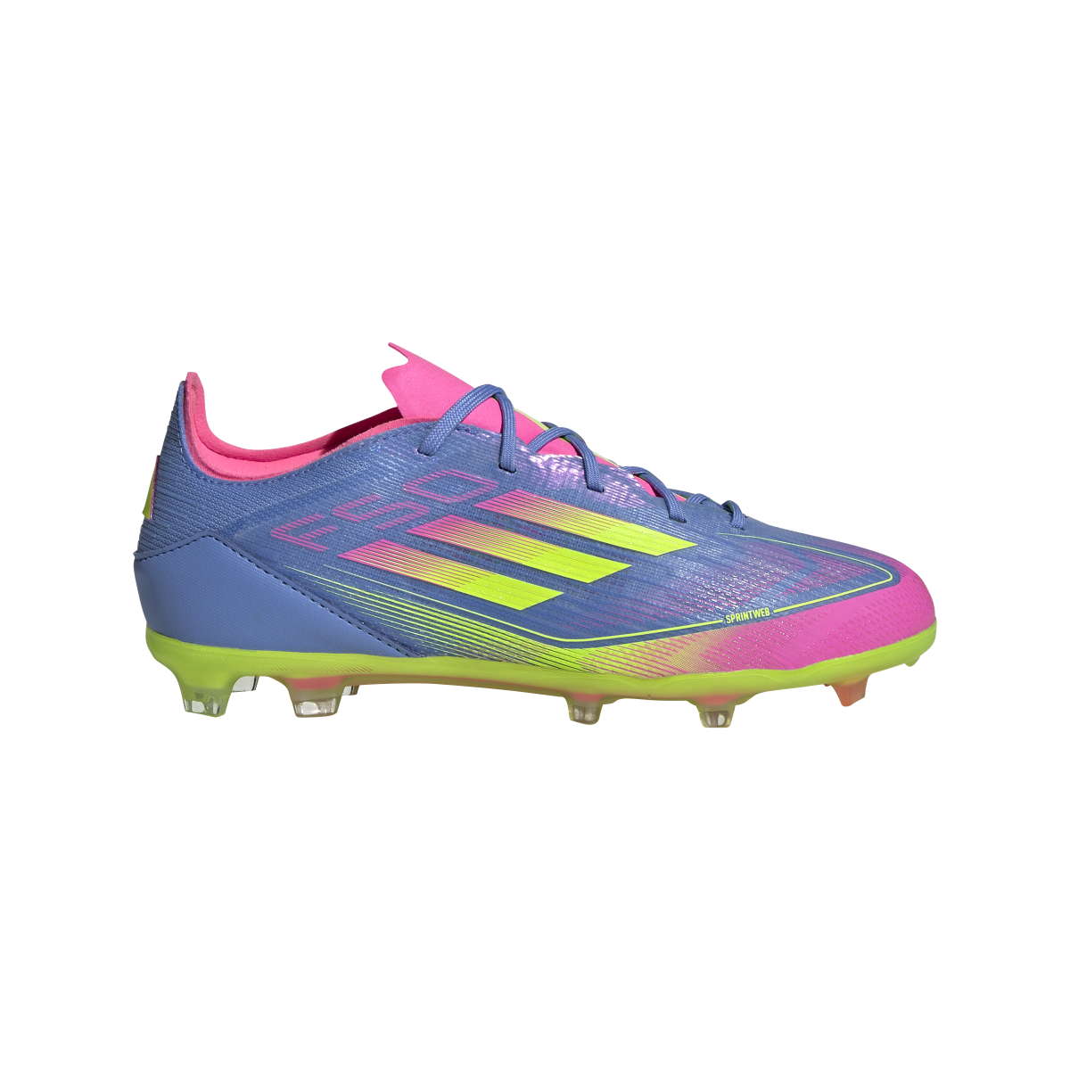 adidas F50 Elite Firm Ground Soccer Cleats Kids - Kids - Blue Fusion / Lucid Lemon / Lucid Pink
