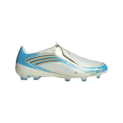 adidas F50 Messi Pro FG soccer cleat in Ivory — lateral side view