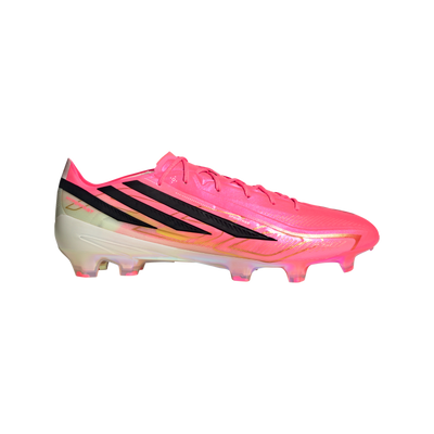 adidas F50 Hyperfast Elite FG soccer cleat in Solar Turbo — side view