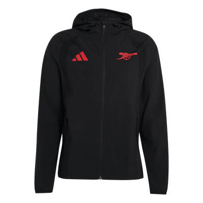 adidas Arsenal FC Tiro Travel windbreaker — black — front