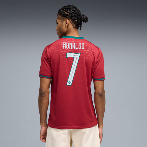 PUMA Portugal Home Player Jersey 2026 back view – wavy pattern | Goal Kick Soccer