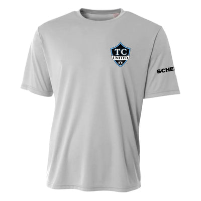 Tri-City United A4 Cooling Performance Crew training jersey with TC United crest