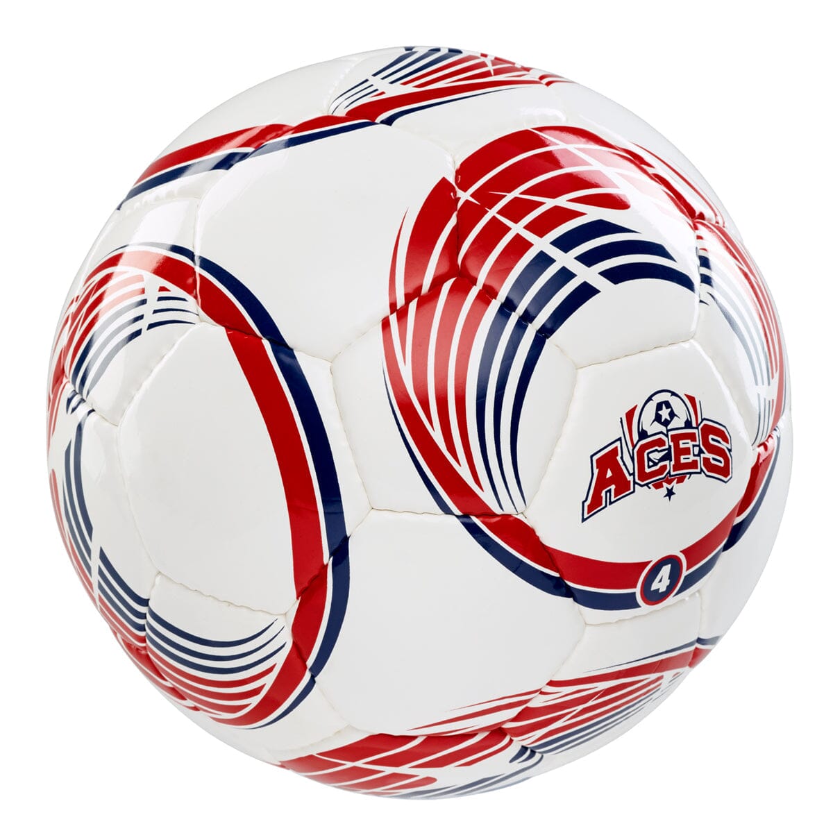 Aces Ball - Under 10 Program Balls Xara Soccer White/Red/Navy Size 4 
