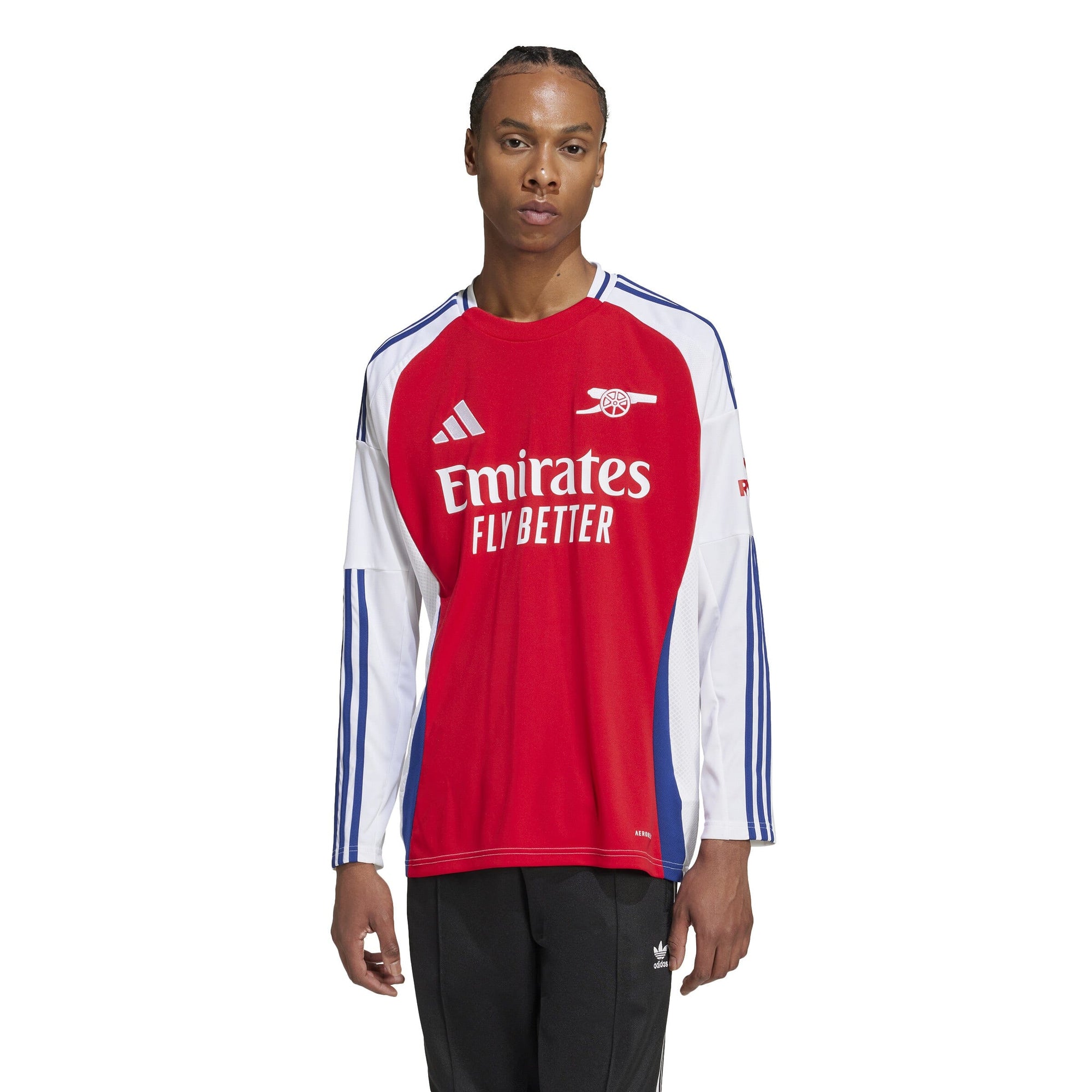 adidas Men's Arsenal 24/25 Long Sleeve Home Jersey | IS8142 Jersey Adidas Adult Small Better Scarlet / White 