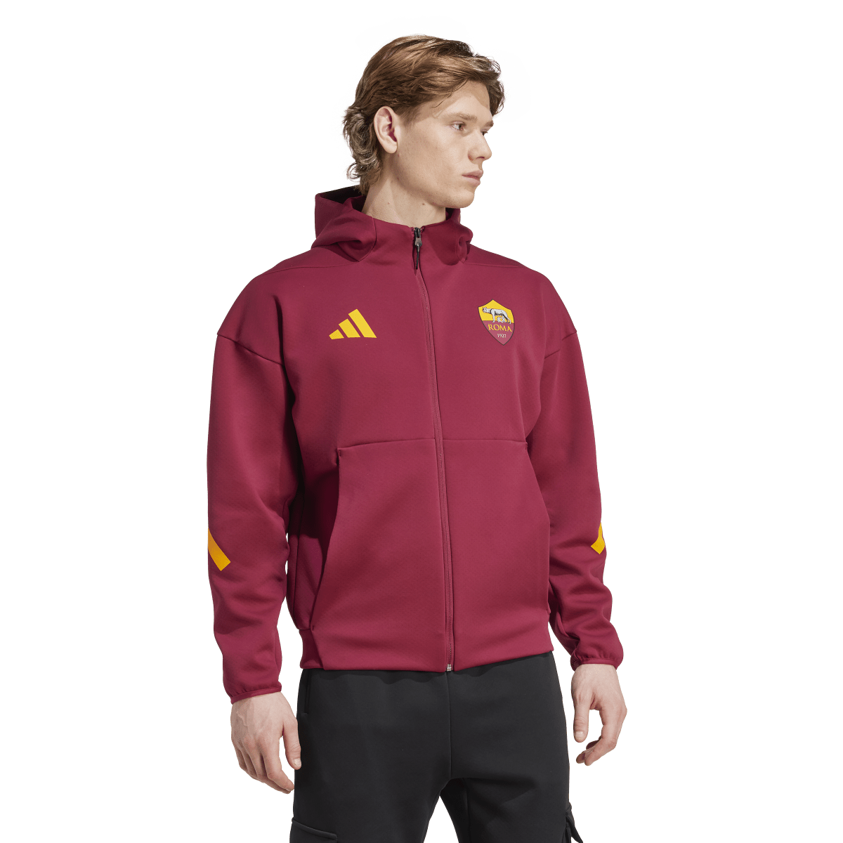 adidas Men's AS Roma Z.N.E. Anthem Jacket - Goal Kick Soccer adidas Men's AS Roma Z.N.E. Anthem Jacket - Goal Kick Soccer