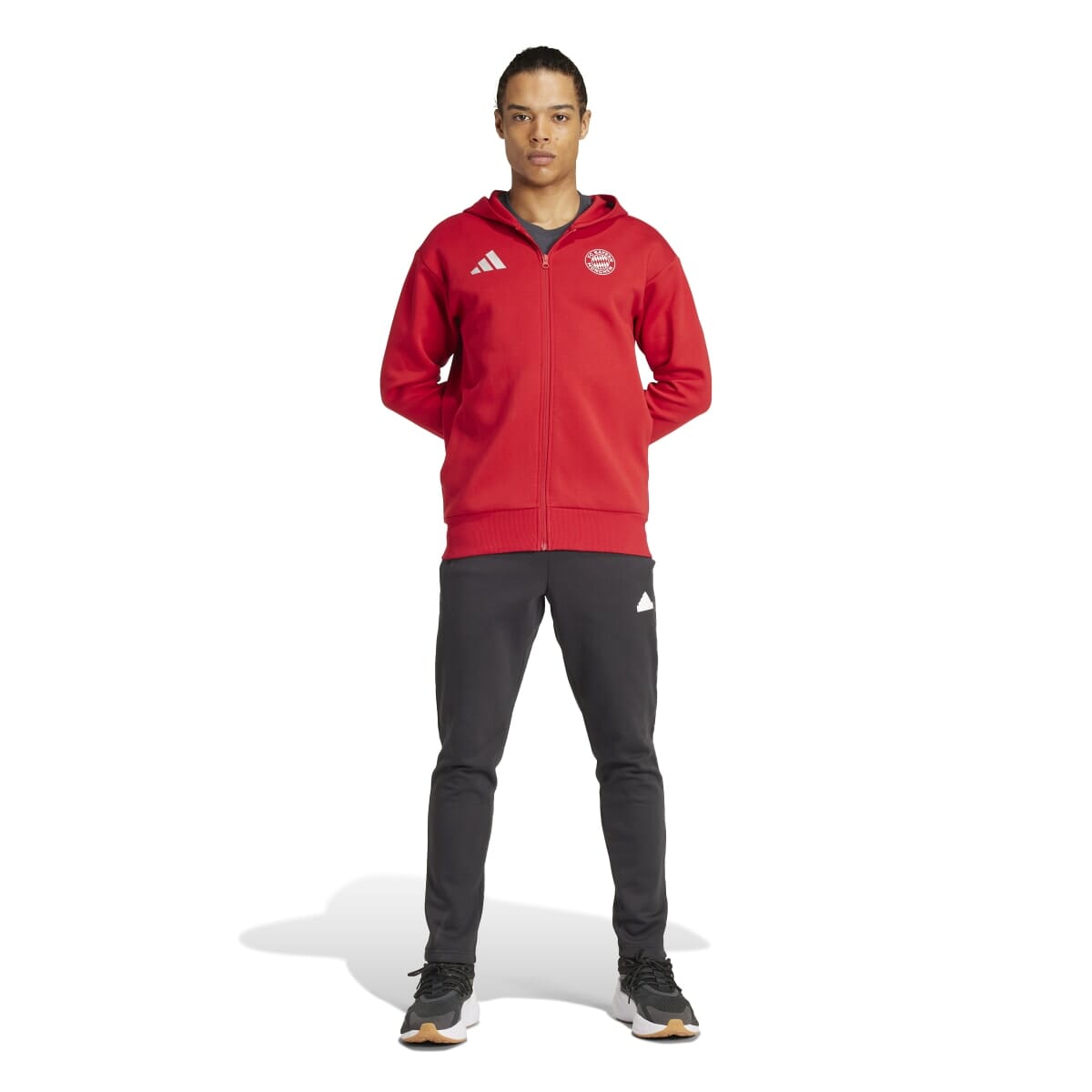 adidas Men&#39;s FC Bayern Anthem Jacket | IT4121 Hoodie adidas Adult Small Red 