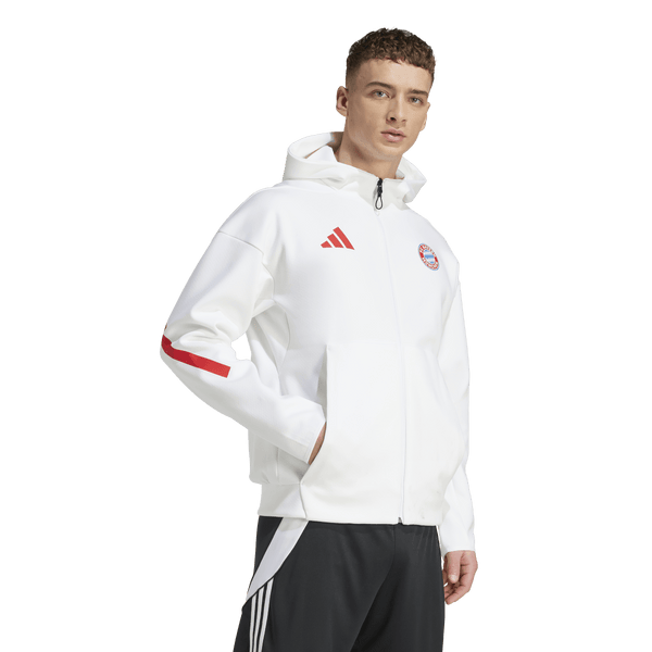 adidas フルジップパーカー 赤白 フルミネンセFC サイズM adidas