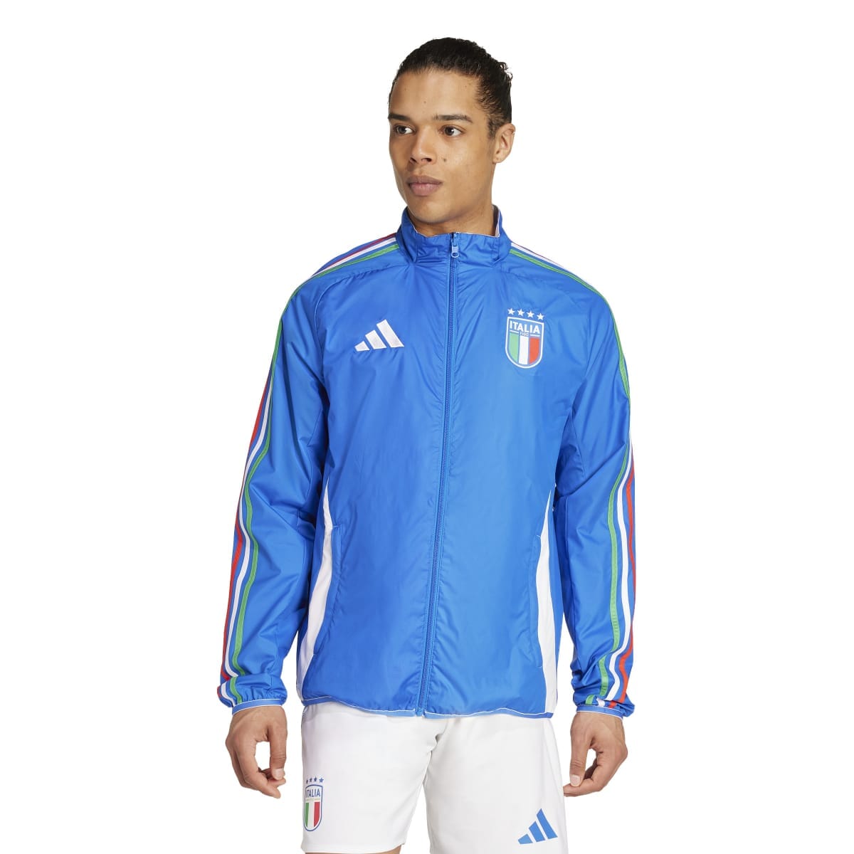 adidas Men&#39;s Italy Anthem Jacket | IX0418 Jersey Adidas Adult Small Blue / White 