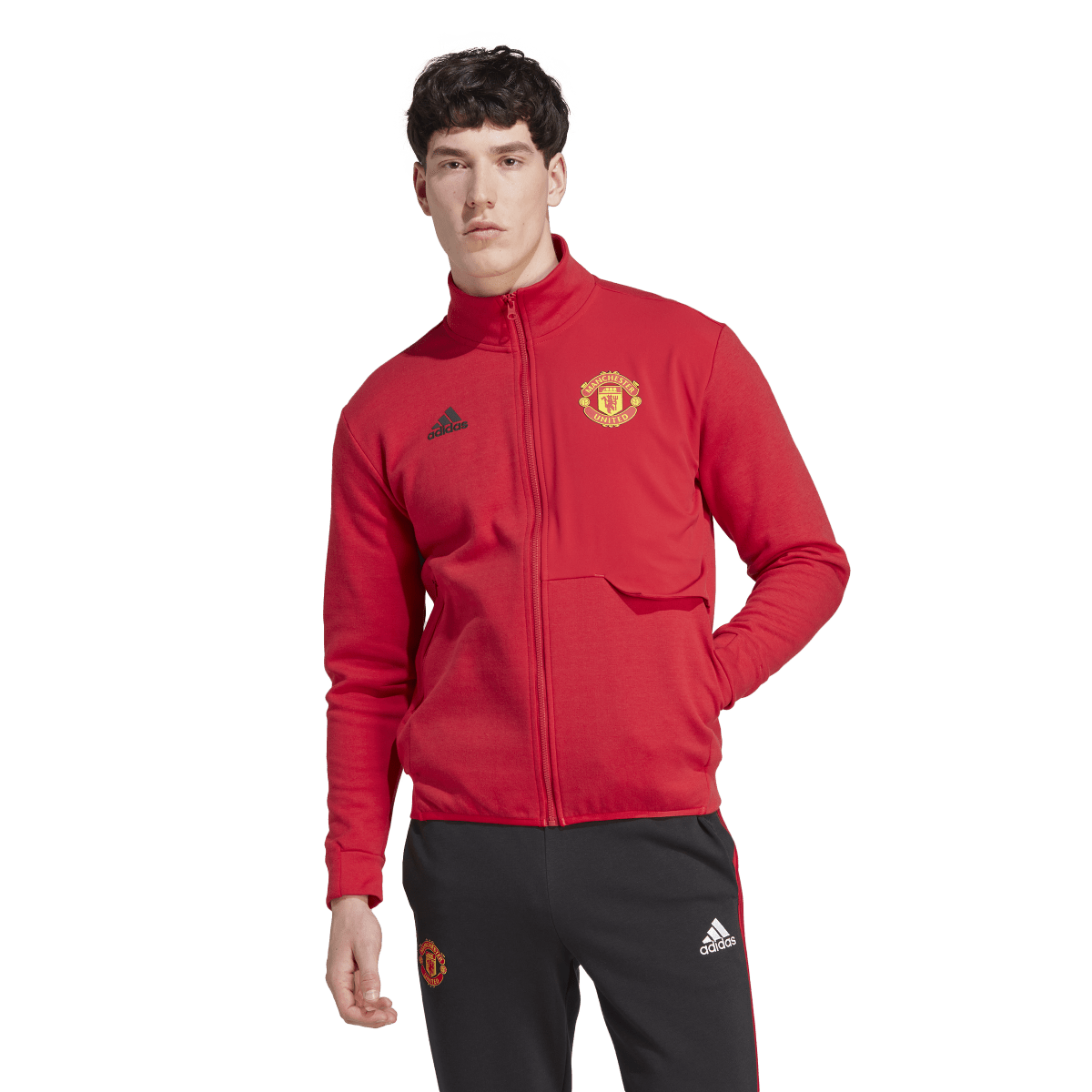 adidas Men's Manchester United 23/24 Anthem Jacket | IA8564 - Goal adidas Men's Manchester United 23/24 Anthem Jacket | IA8564 - Goal