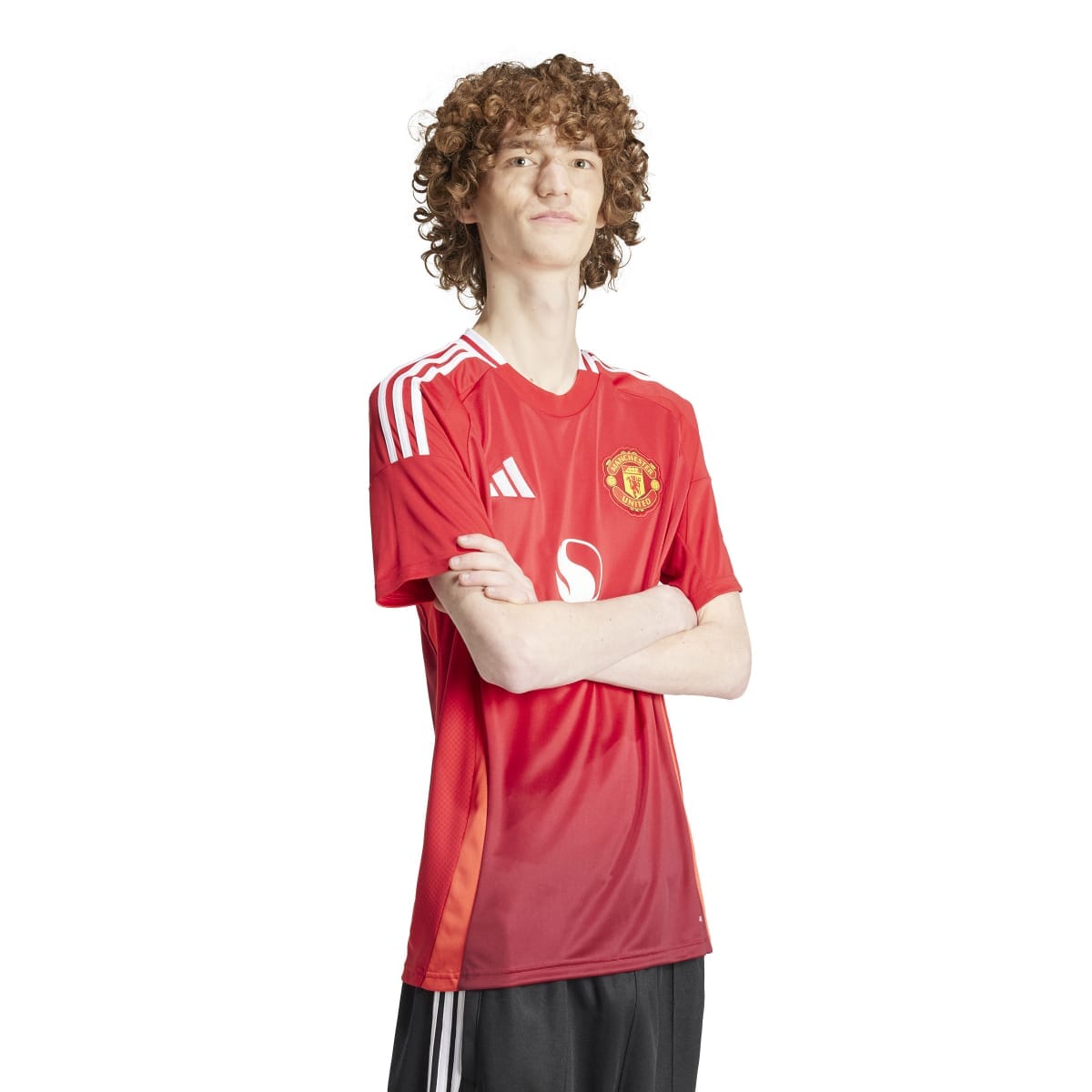 adidas Men&#39;s Manchester United 24/25 Home Jersey | IU1397 Jersey adidas Adult Small Red 