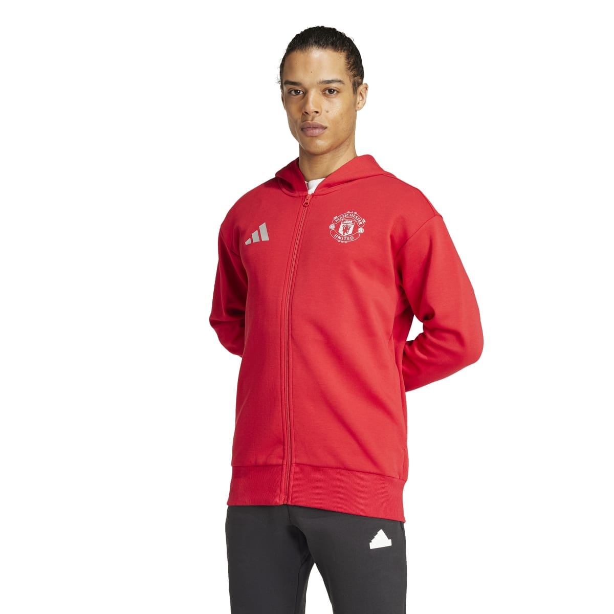 adidas Men&#39;s Manchester United Anthem Jacket | IT4187 Jacket Adidas Adult Small Red 