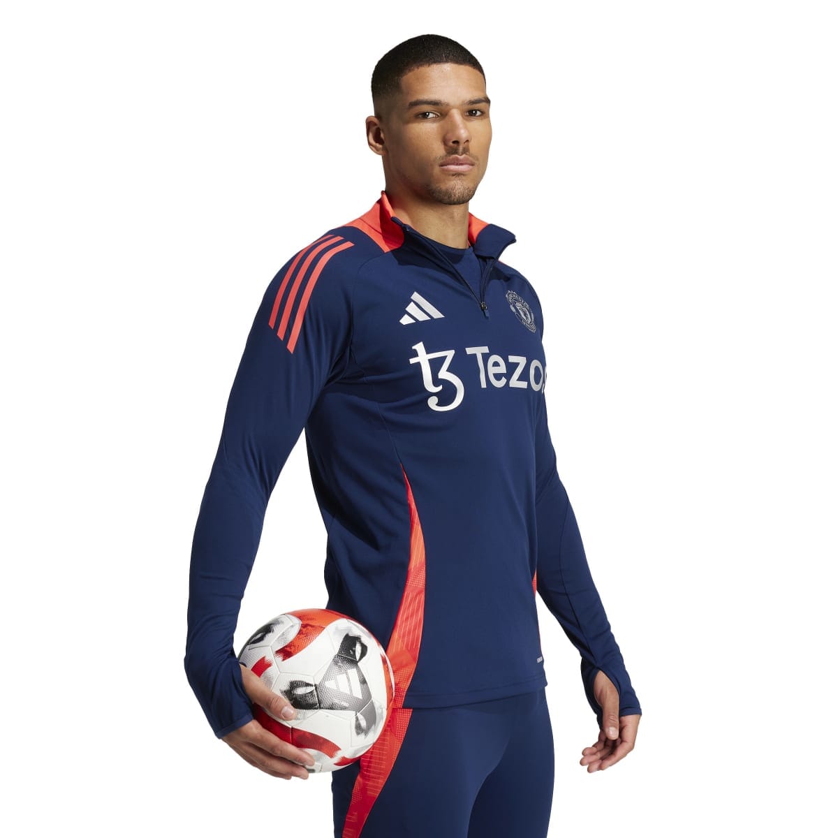 adidas Men's Manchester United Tiro 24 Training Top | IT4239 Training top Adidas Adult Small Night Indigo / Bright Red 