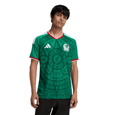 adidas Men's Mexico 26 Home Replica Jersey in Bold Green - El Tri authentic kit front view