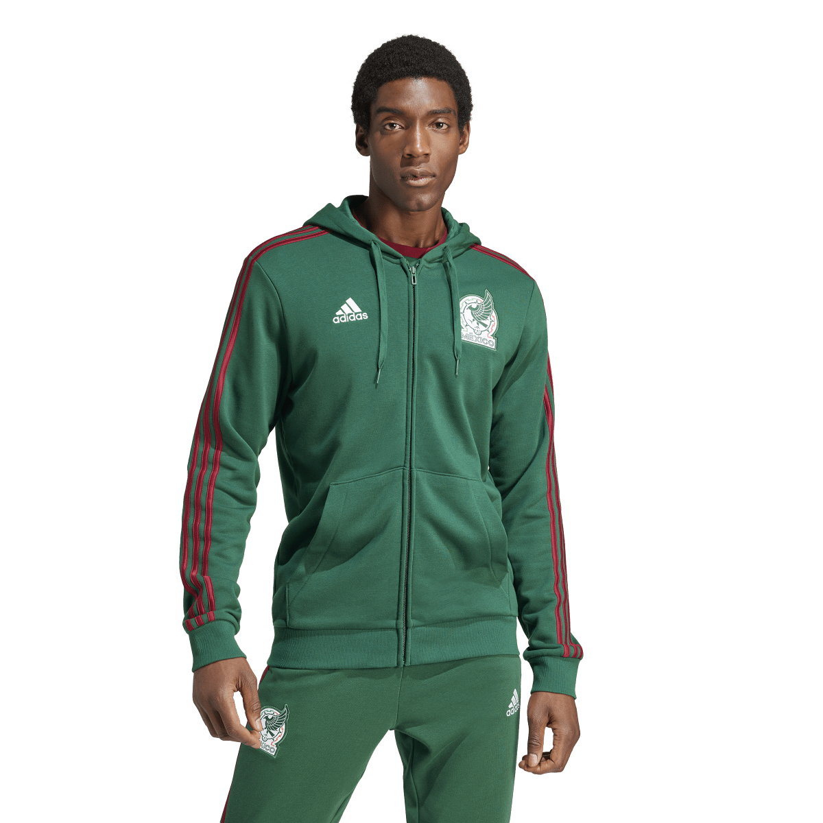 adidas Men's Mexico DNA Full Zip Hoodie | IU2160 - Goal Kick Soccer