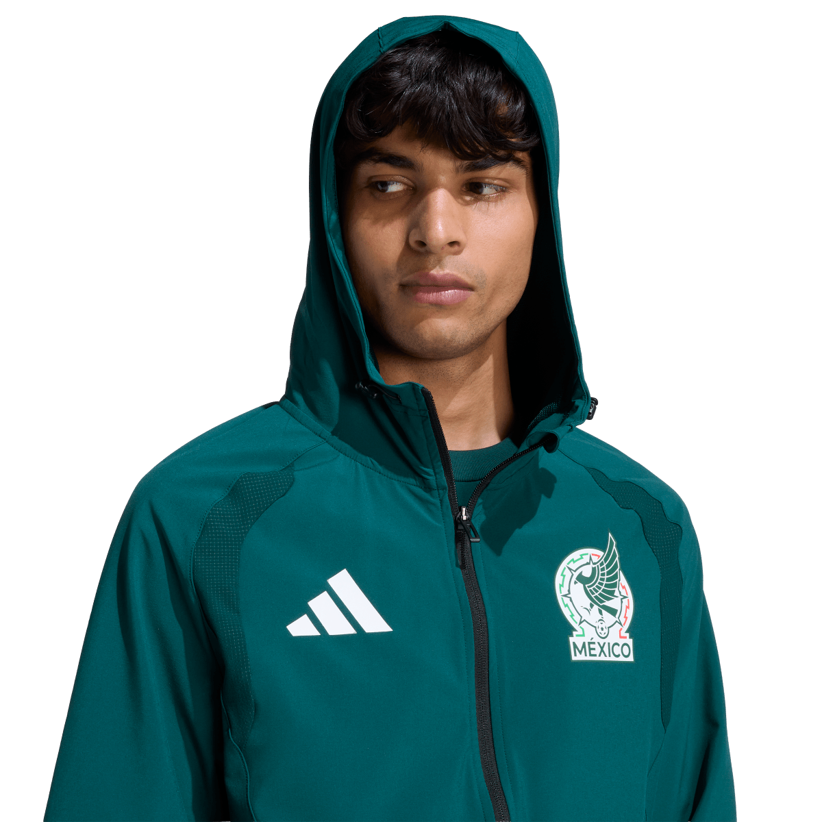 adidas Men's Mexico Tiro Travel Full Zip Windbreaker | JZ6486 adidas Men's Mexico Tiro Travel Full Zip Windbreaker | JZ6486