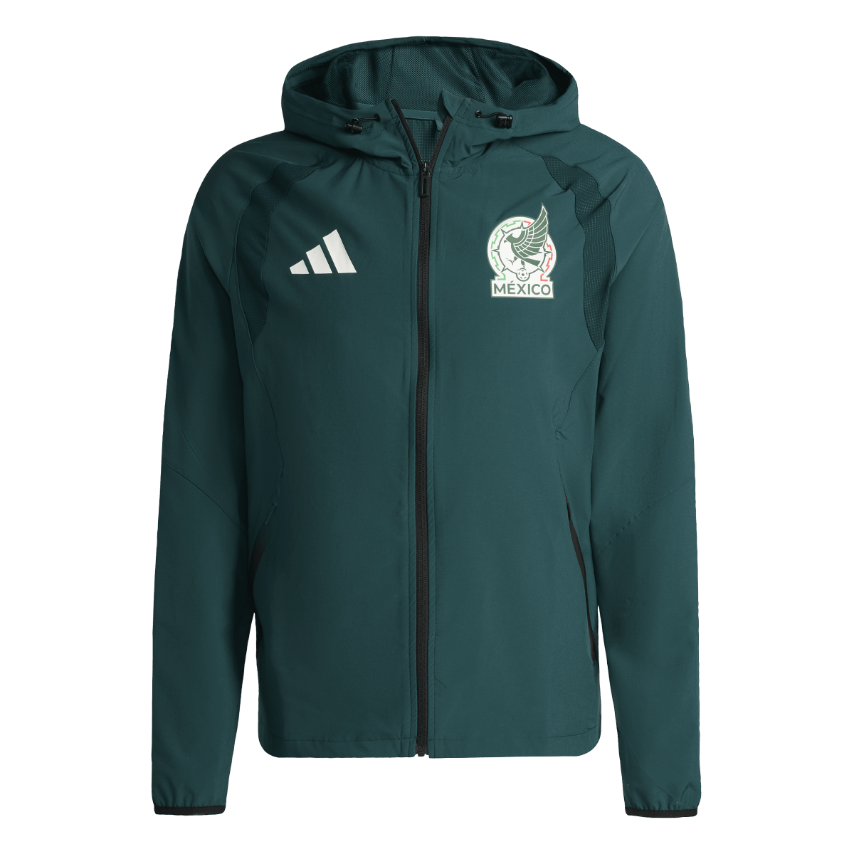 adidas Men's Mexico Tiro Travel Full Zip Windbreaker | JZ6486 adidas Men's Mexico Tiro Travel Full Zip Windbreaker | JZ6486