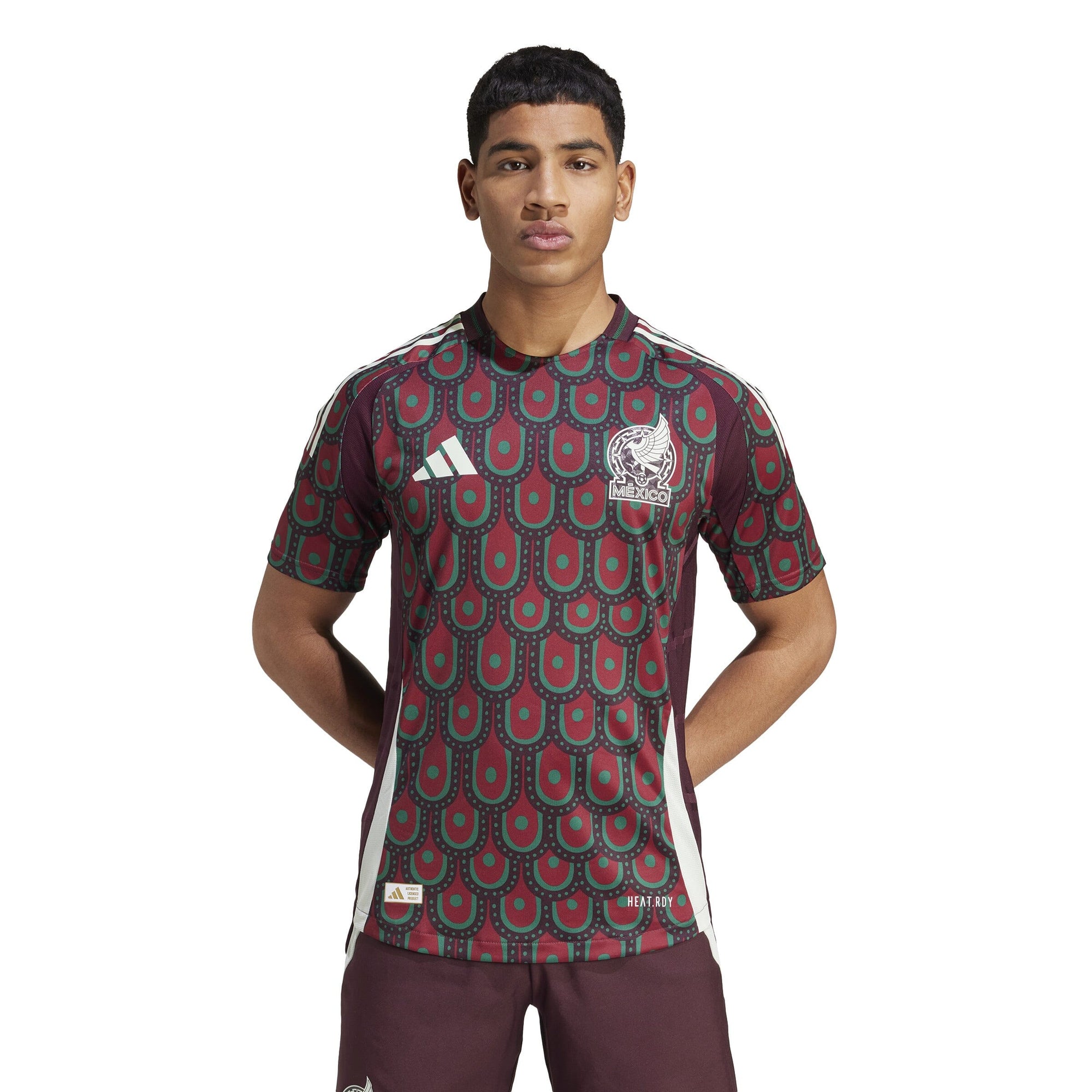 adidas Men's Multicolor Mexico 2024 Home Authentic Jersey | IP6379 Adidas Adult Small 