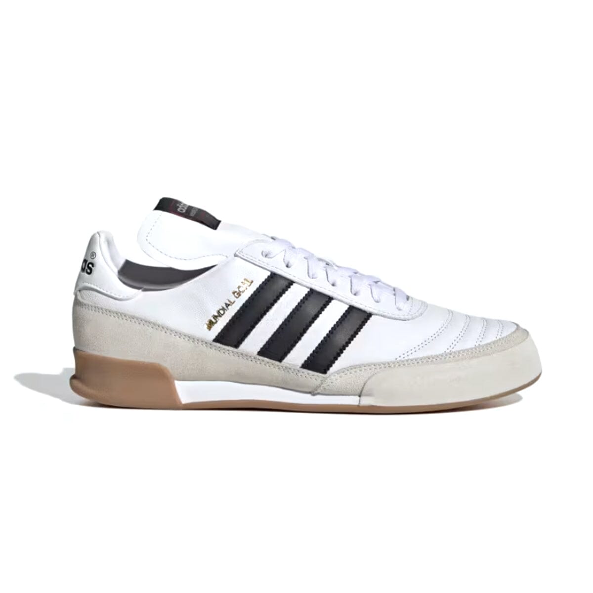 adidas Men&#39;s Mundial Goal Shoes | ID4047 Shoes adidas 9.5 Cloud White / Core Black / Gold Metallic 