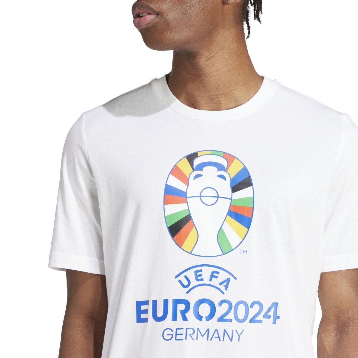 adidas Men's Official Euro 2024 Emblem Tee | IT9290 - Goal Kick Soccer