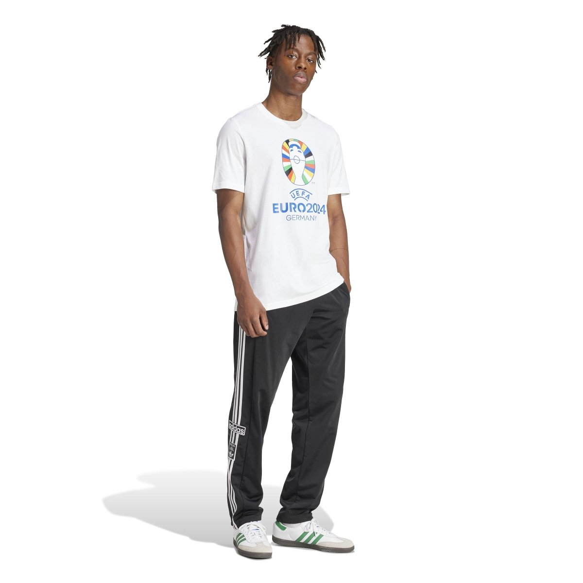 adidas Men's Official Euro 2024 Emblem Tee | IT9290 - Goal Kick Soccer