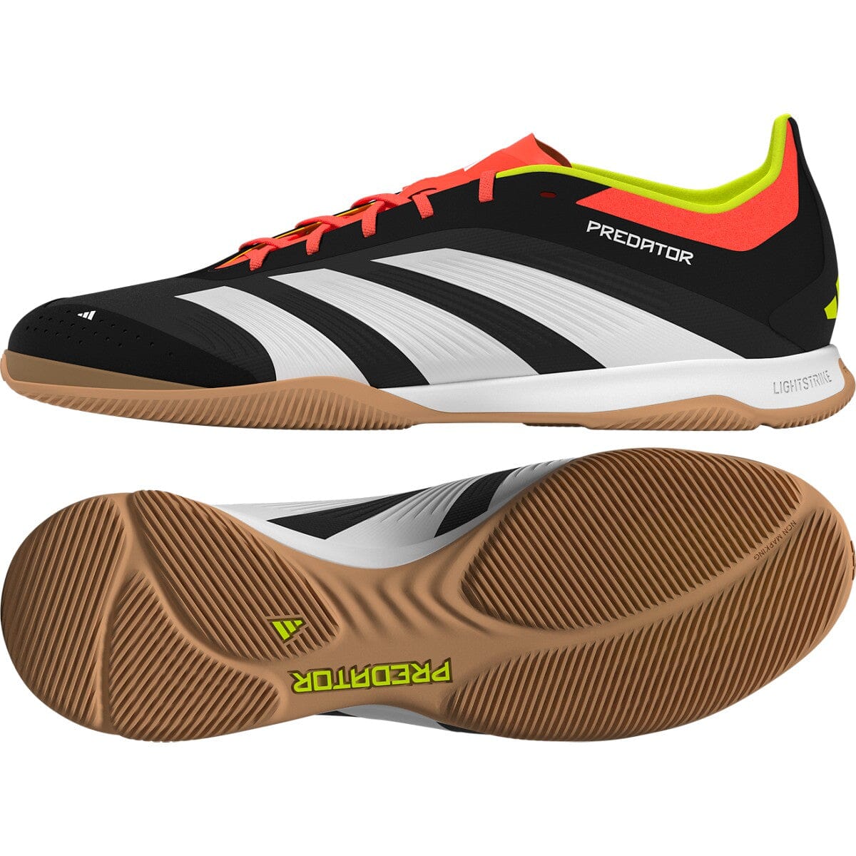 adidas Men's Predator Elite Indoor Shoes | IG7798 Adidas 8.5 CORE BLACK/FTWR WHITE/SOLAR RED 