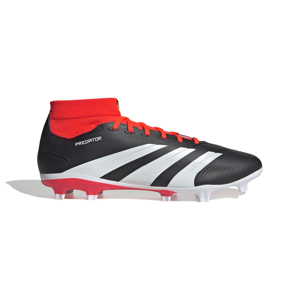 adidas Men&#39;s Predator League Firm Ground Boots | IG7772 Adidas 6 CORE BLACK/FTWR WHITE/SOLAR RED 