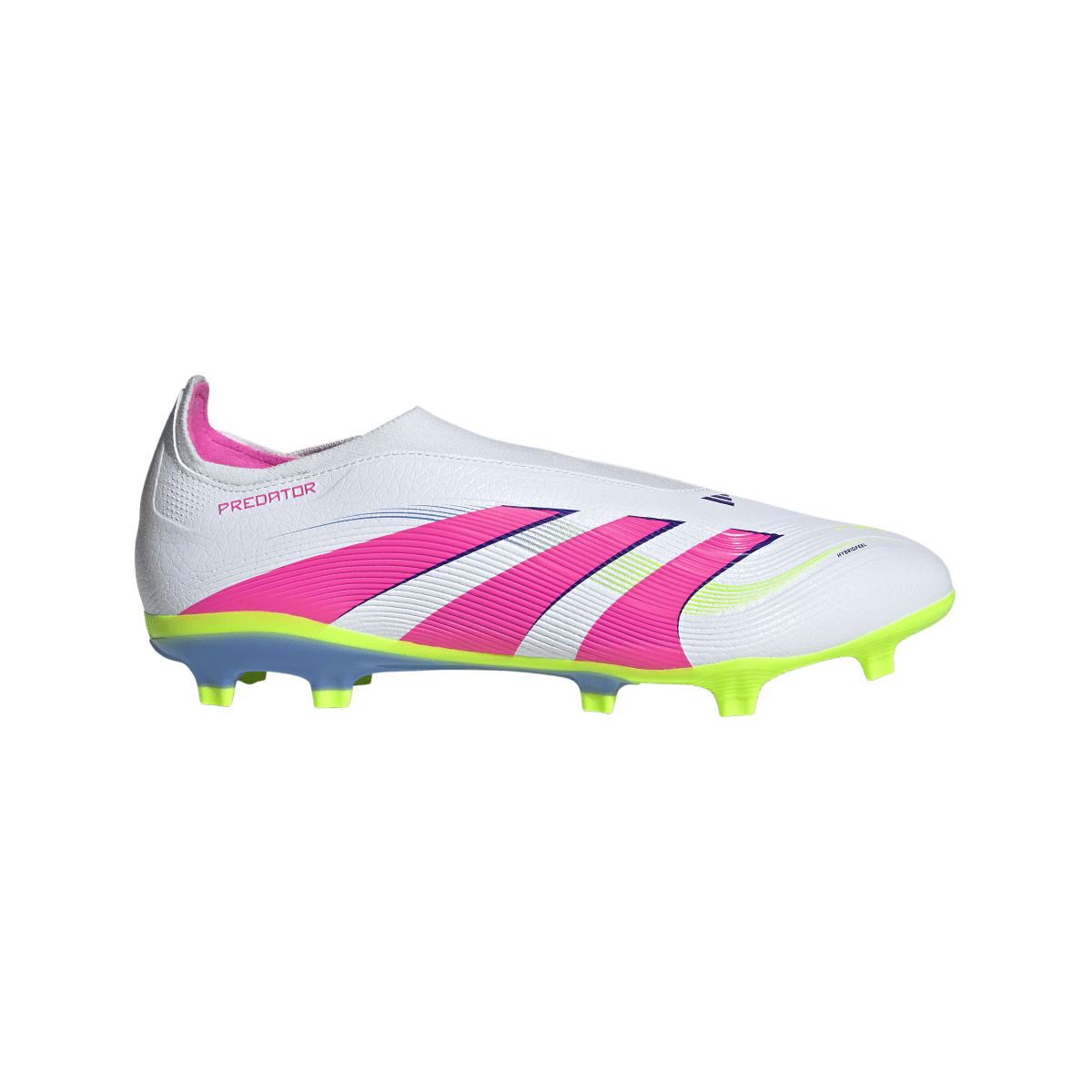 adidas Men's Predator League Laceless Firm/Multi-Ground Soccer Shoes White/Lucid Pink/Lucid Lemon / 6.5 adidas Men's Predator League Laceless Firm/Multi-Ground Soccer Shoes White/Lucid Pink/Lucid Lemon / 6.5