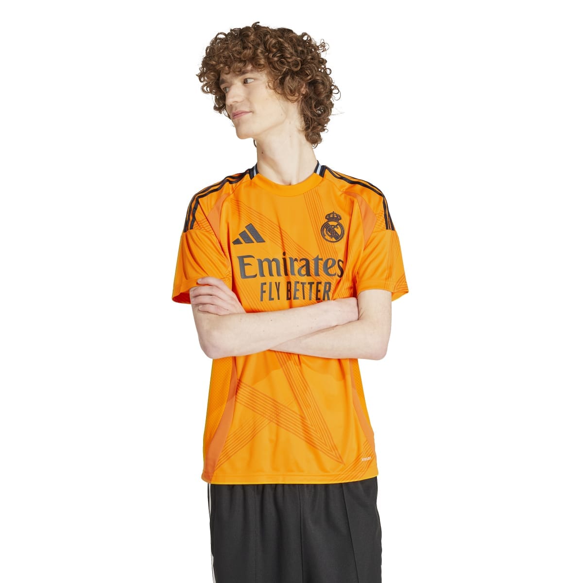 adidas Men&#39;s Real Madrid 24/25 Away Jersey | IU5013 Jersey adidas Adult Small Orange 