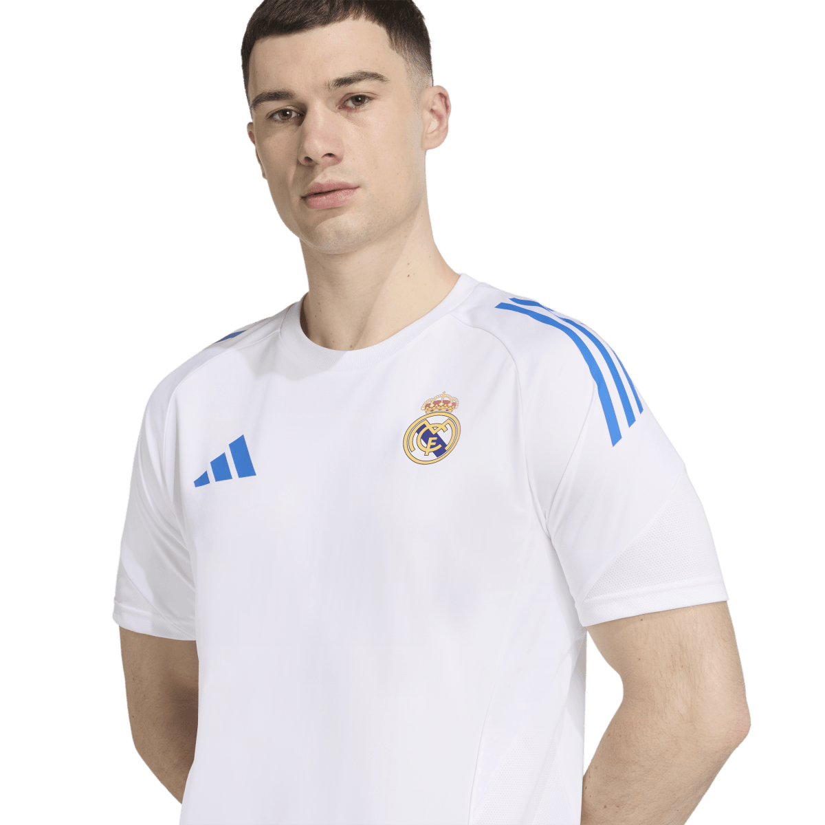 real madrid gear adidas Men's Real Madrid Tiro 25 Competition Training Jersey | JP4026