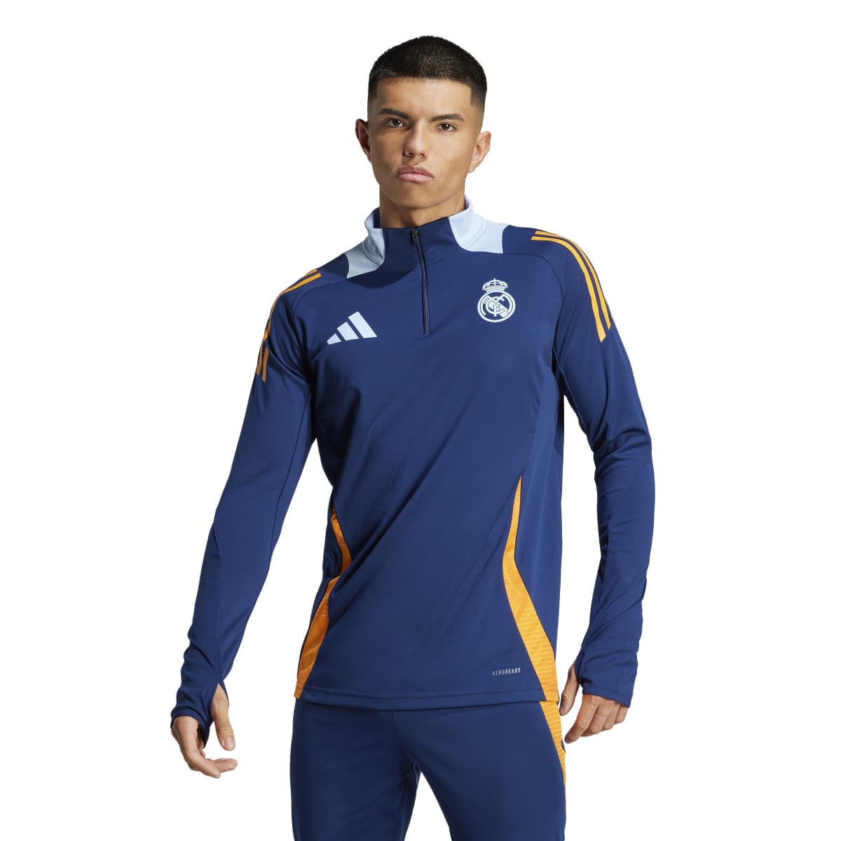 adidas Men's Real Madrid Training Top | JE4205 Hoodie adidas Adult Small Team Navy Blue 