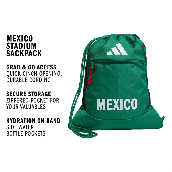 adidas Mexico Stadium Sackpack | 5161329 - Goal Kick Soccer