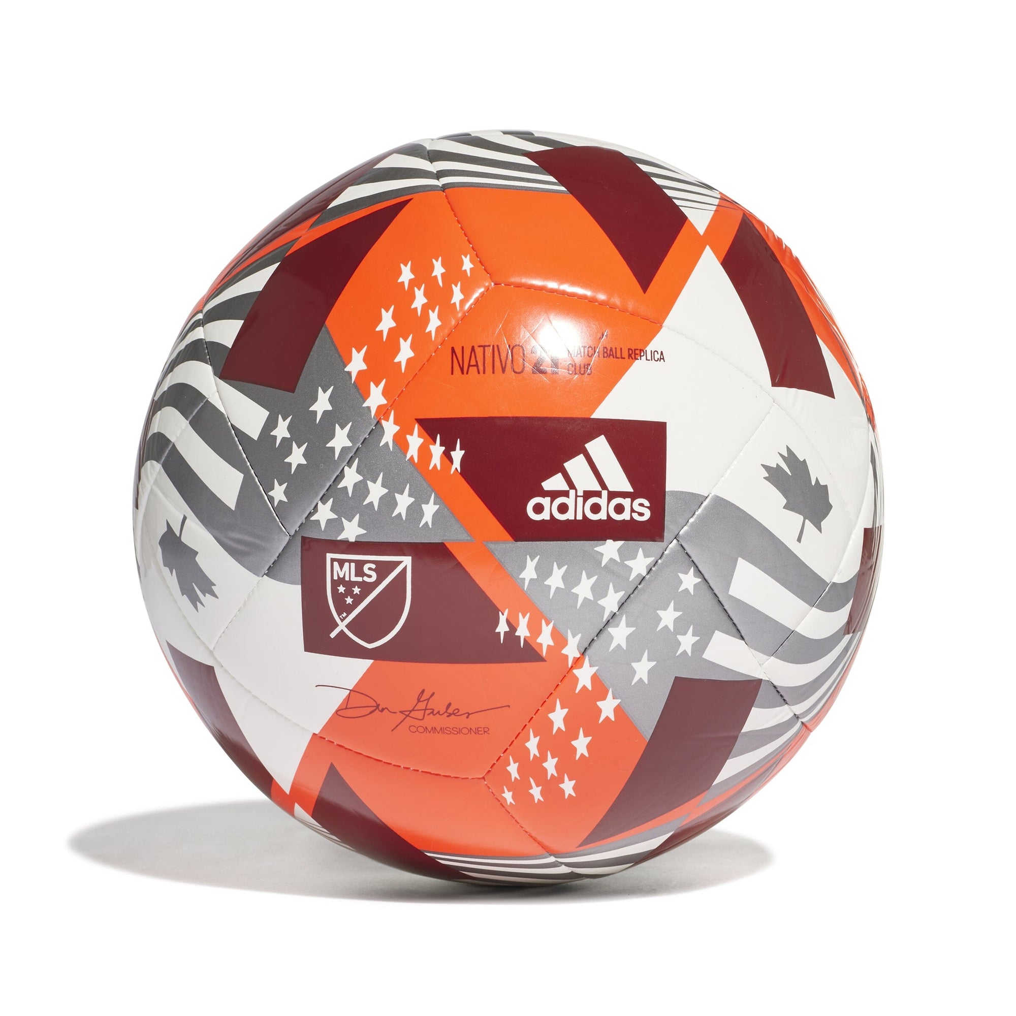 adidas MLS Club Soccer Ball | GU1556 Soccer Ball Adidas 3 White/Orange/Red/Silver 
