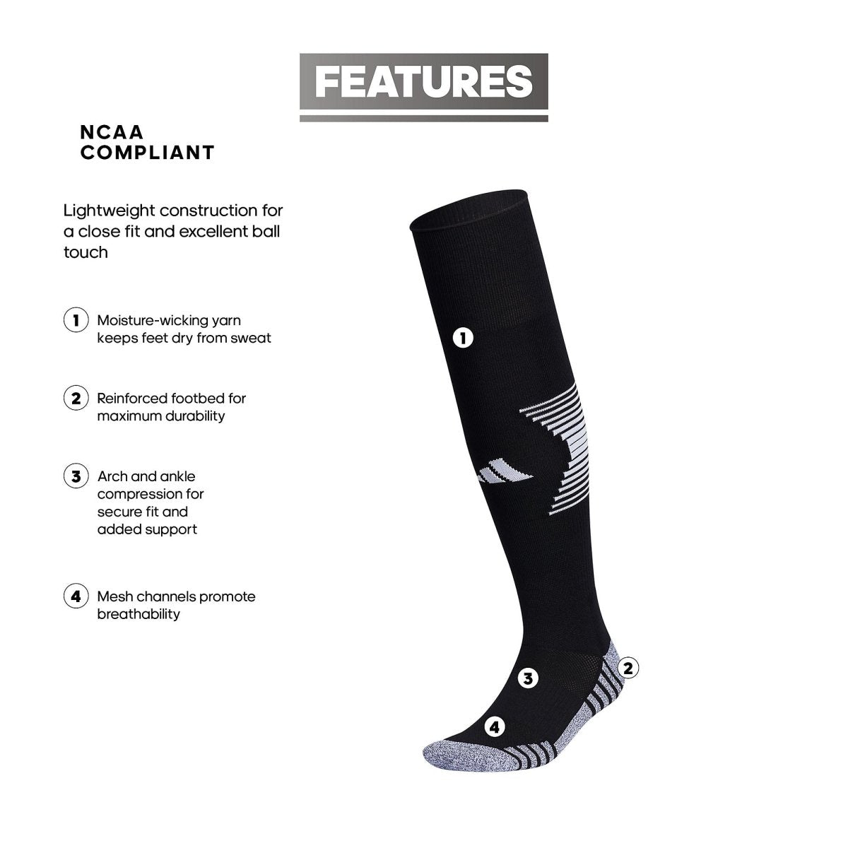 adidas team speed 2 socks