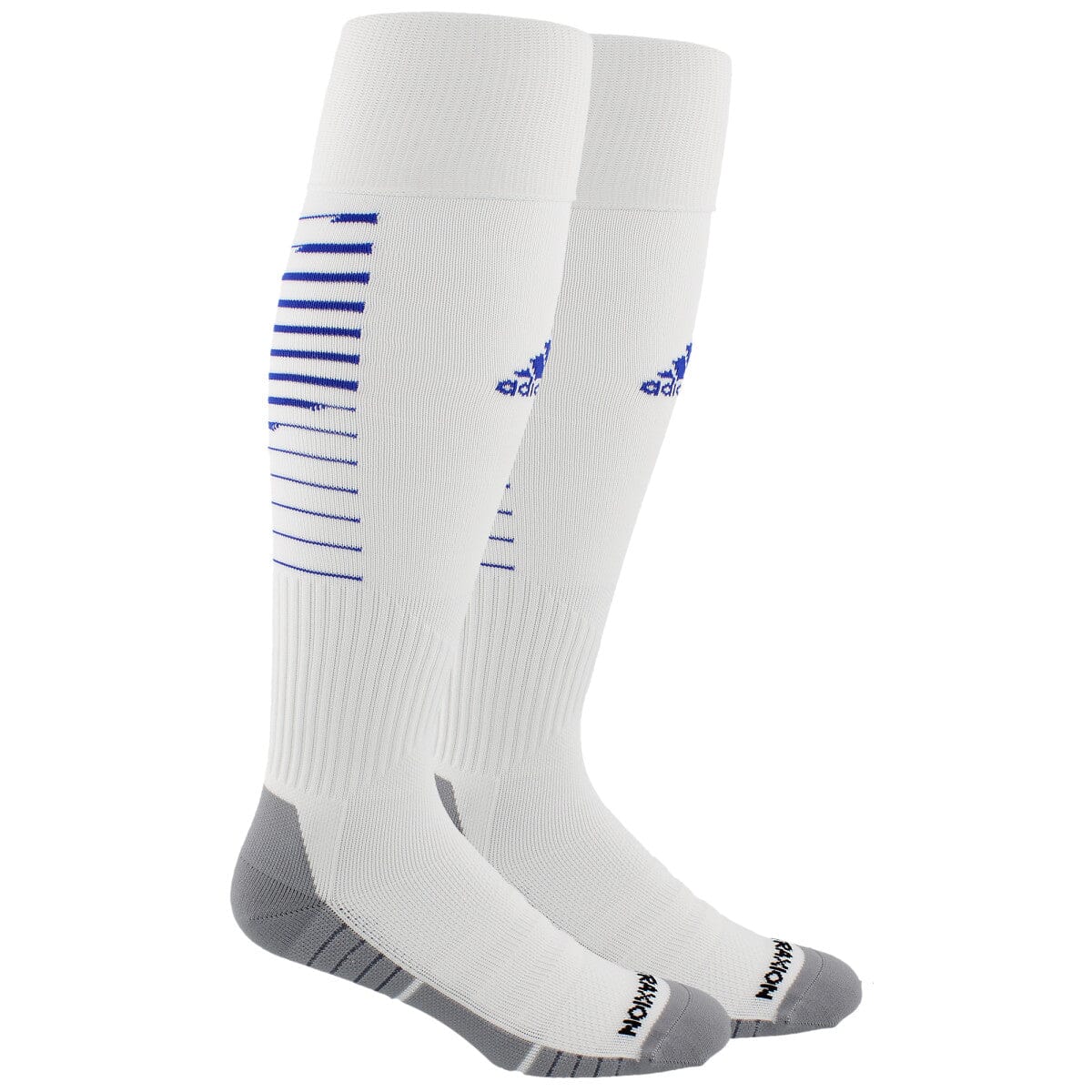 adidas Team Speed II Soccer OTC | 5145734 Socks adidas Small White/Bold Blue/Light Onix 