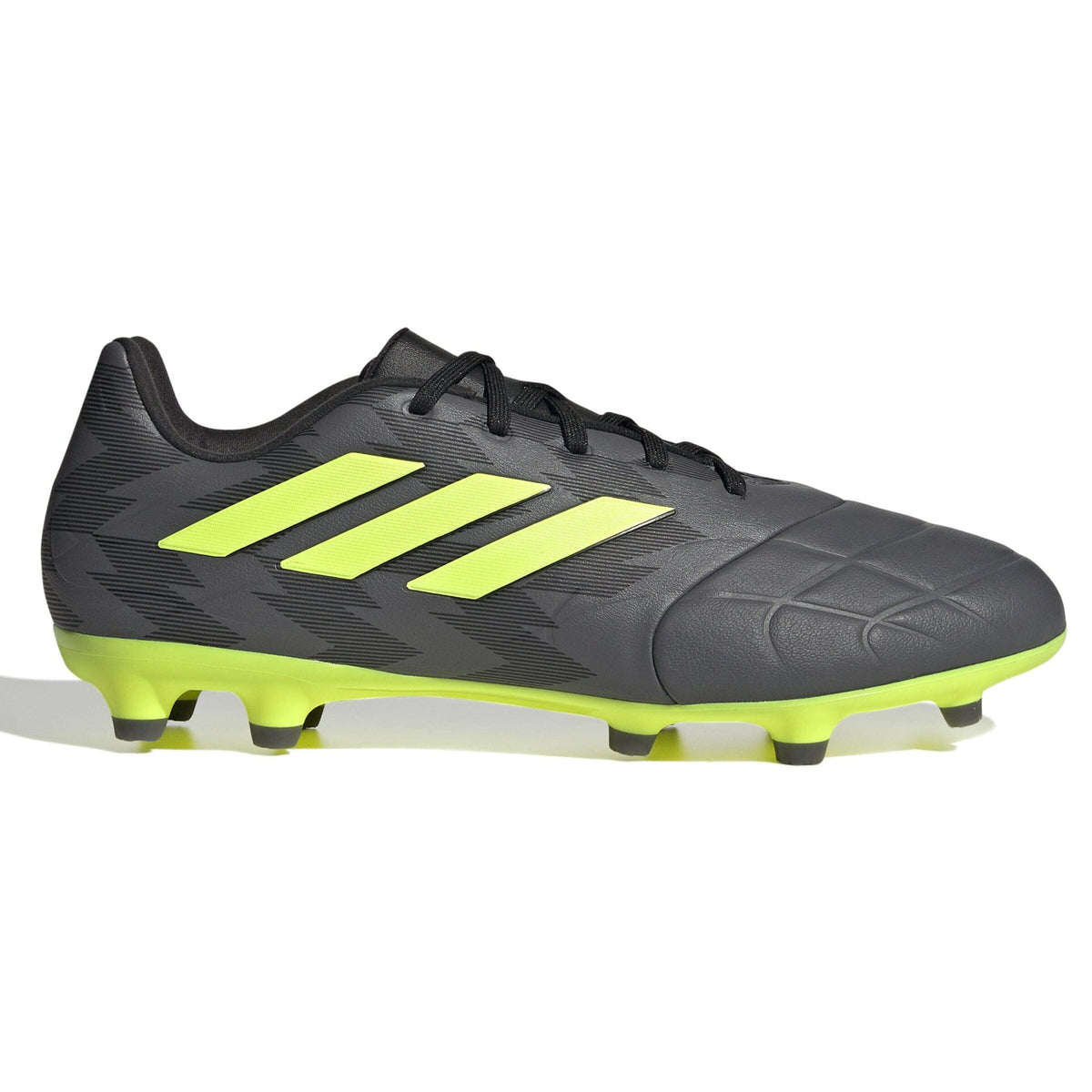 adidas Unisex Copa Pure Inj.3 Firm Ground Cleats | IG0774 Soccer Cleats Adidas 6 Core Black / Team Solar Yellow 2 / Grey Five 
