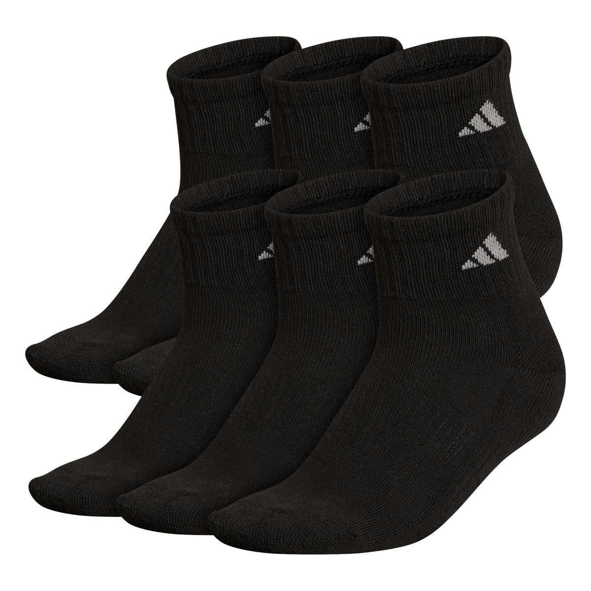 Adidas Women&#39;s Athletic Cushioned 6-pack Quarter Length Sock Socks Adidas Medium (M) 