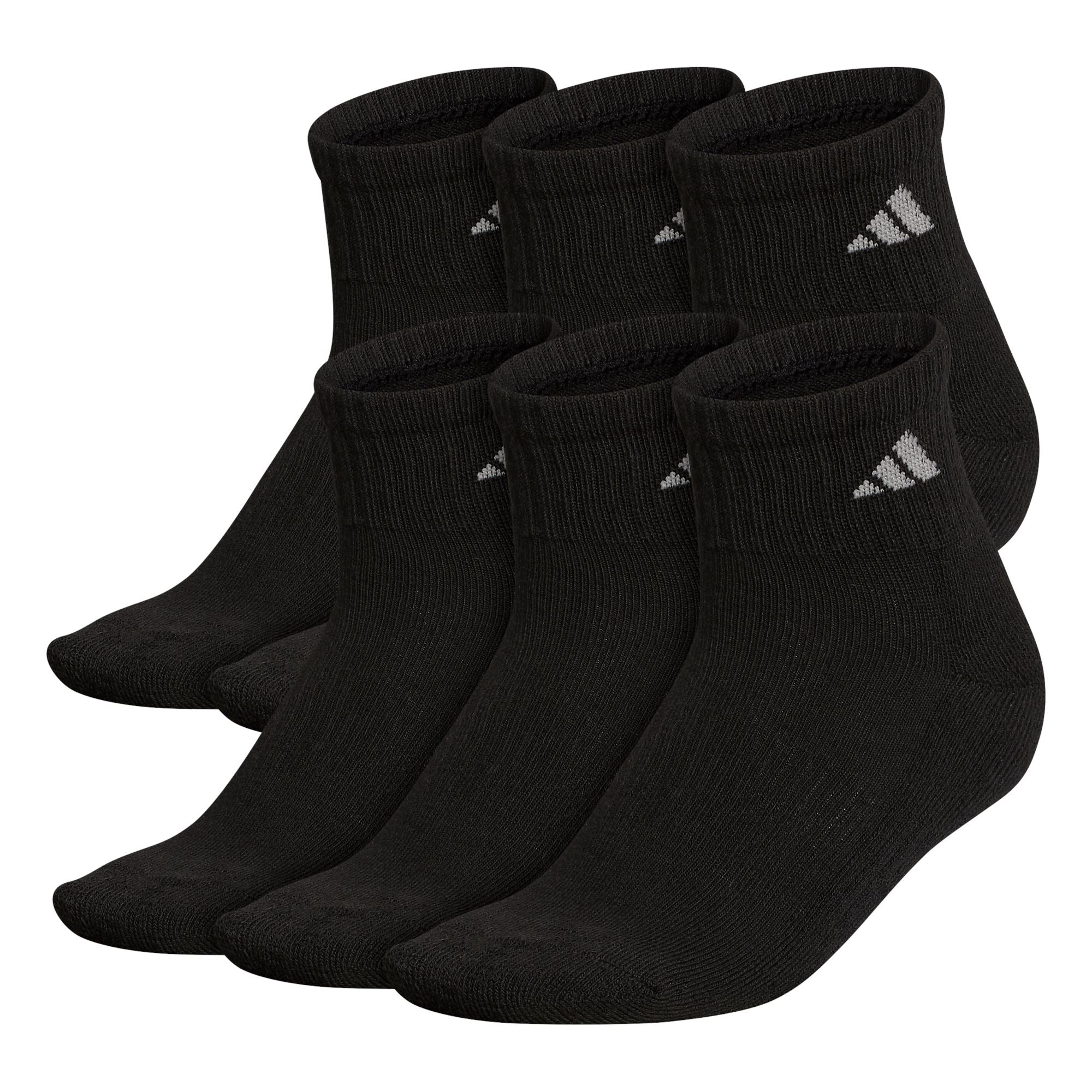 Adidas Women's Athletic Cushioned 6-pack Quarter Length Sock Socks Adidas Medium (M) 